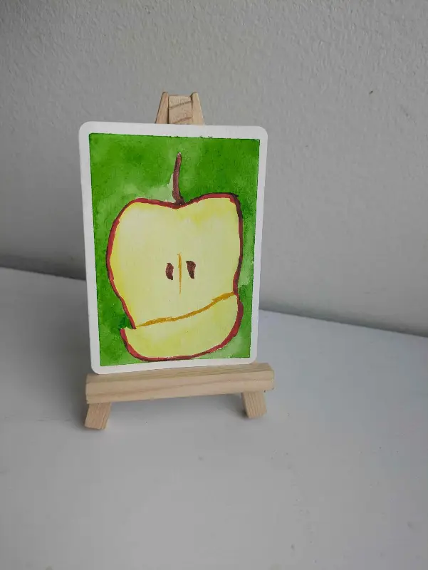 Sliced Apple aceo art card