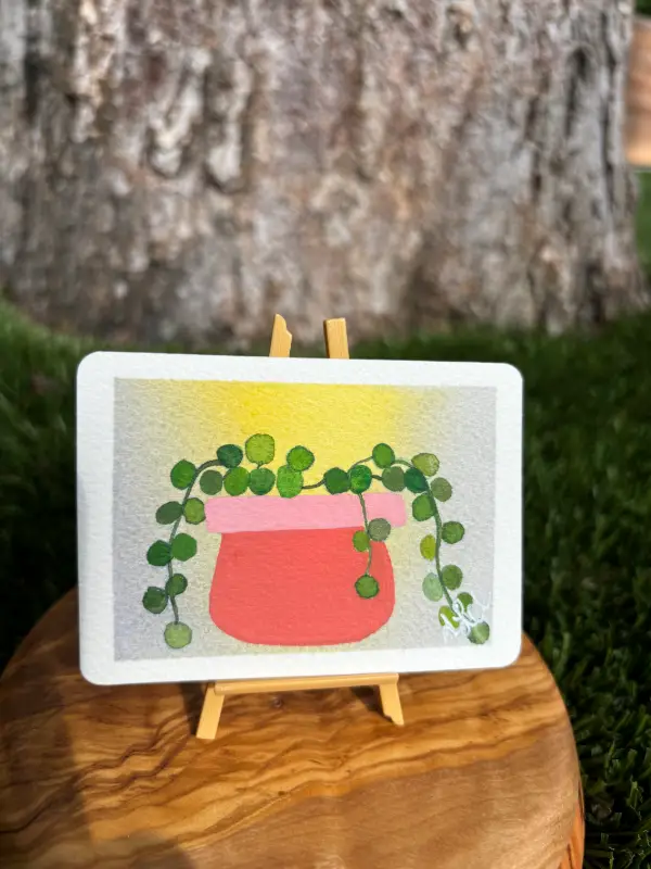 String of Pearls : Series V aceo art card