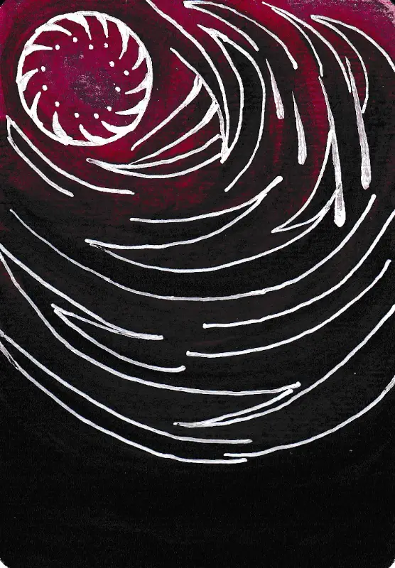 vortexred aceo art card