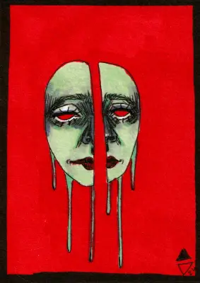Migraine | Seeing Red Collection aceo art card thumbnail 2