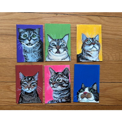 The Red Rascal aceo art card thumbnail 2