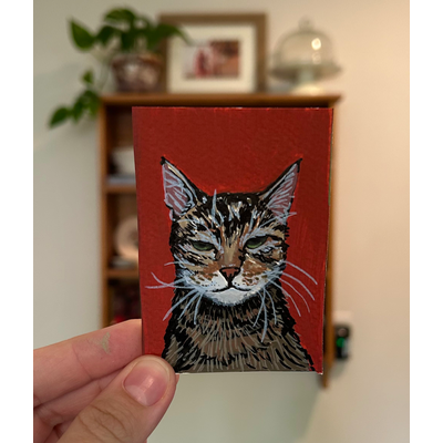 The Red Rascal aceo art card thumbnail 1