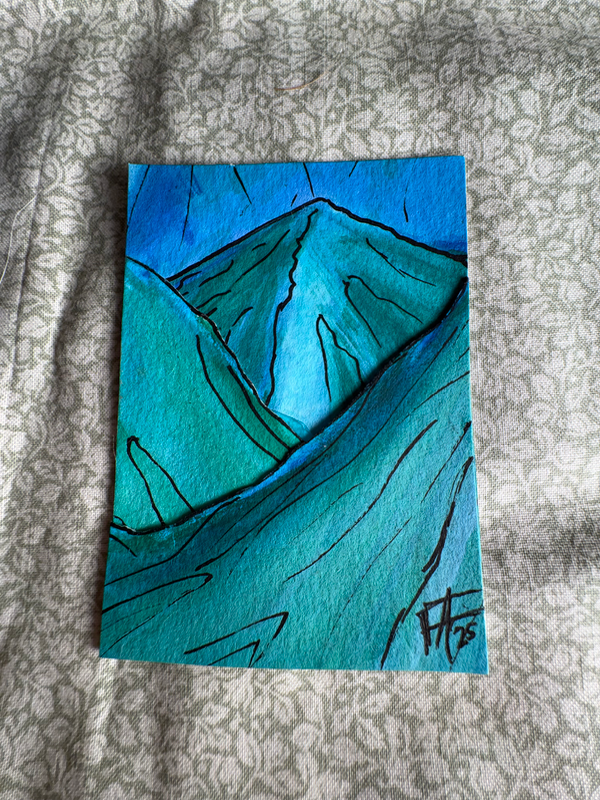 Over Under aceo art card