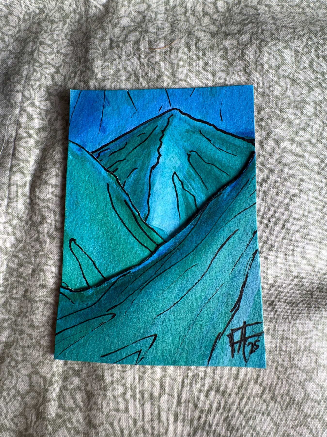 Over Under aceo art card