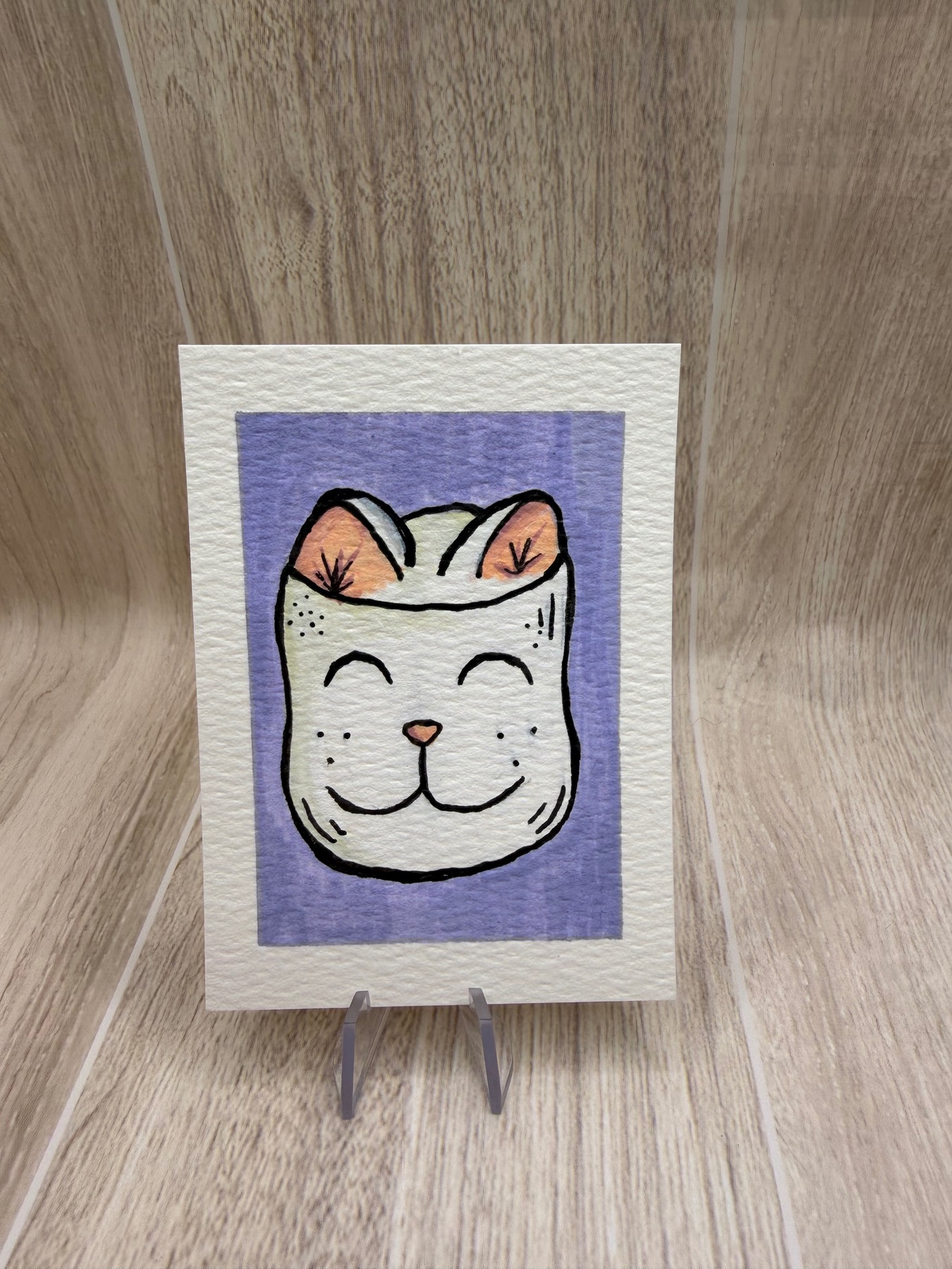 Catmallow aceo art card