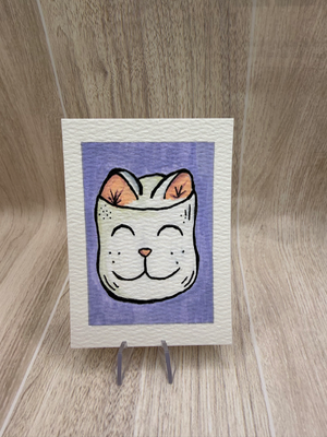 Catmallow aceo art card thumbnail 1