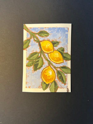 Lemon Tree aceo art card thumbnail 2