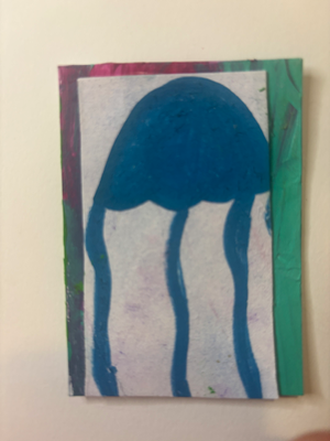 Jelly fish #13 aceo art card thumbnail 1
