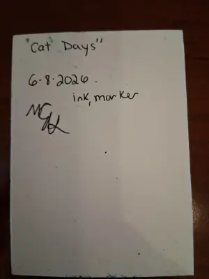 Cat Days aceo art card thumbnail 5
