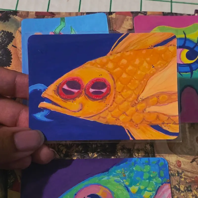 The Goldfish aceo art card