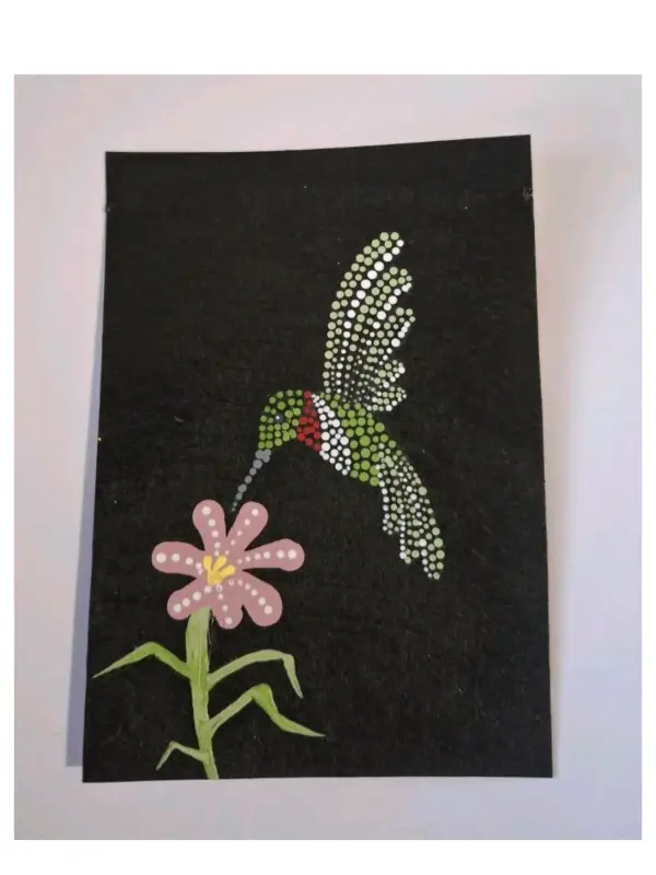 Hummingbird aceo art card