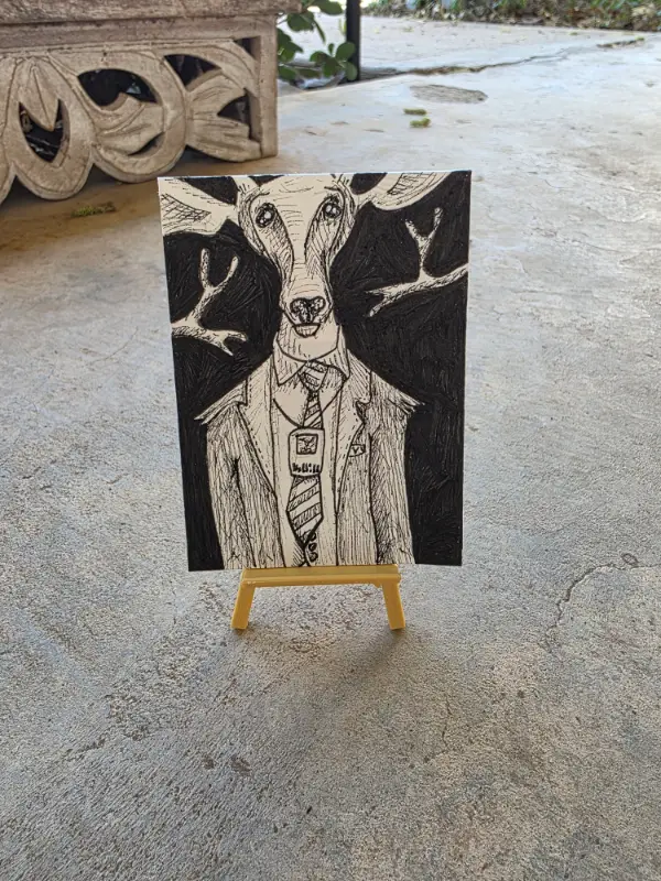 All business aceo art card