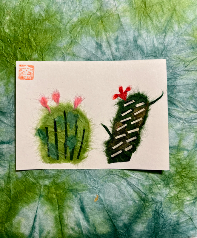 Saboten #1 (cactus x2) aceo art card