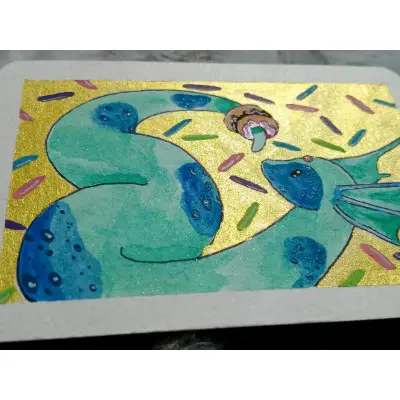 Shimmer and Sprinkles 🍩 aceo art card thumbnail 2