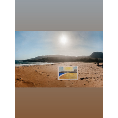 Sand Beach Pano, Acadia National Park Collection aceo art card thumbnail 2