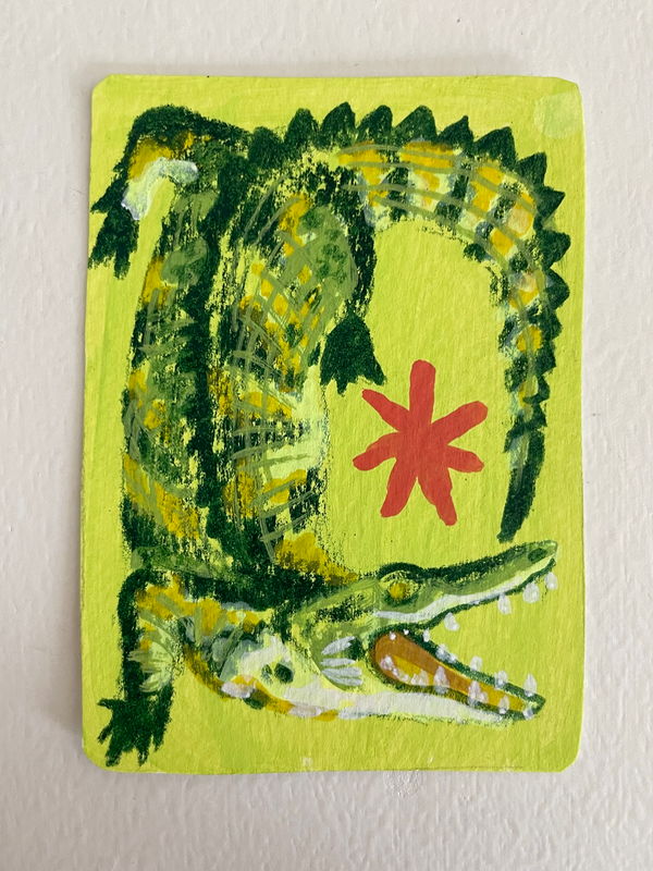 “See you later alligator” - wildlife portrait by Norah Mae aceo art card