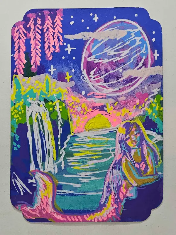 Twilight Mermaid aceo art card