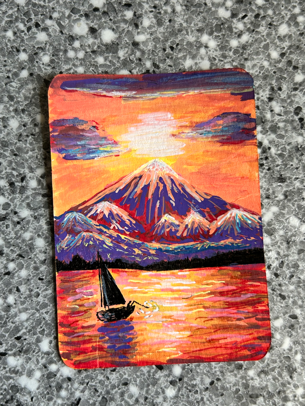 Out fishin’ aceo art card
