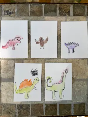 Bubblegum Brachiosaurus | Dino Collection aceo art card thumbnail 2