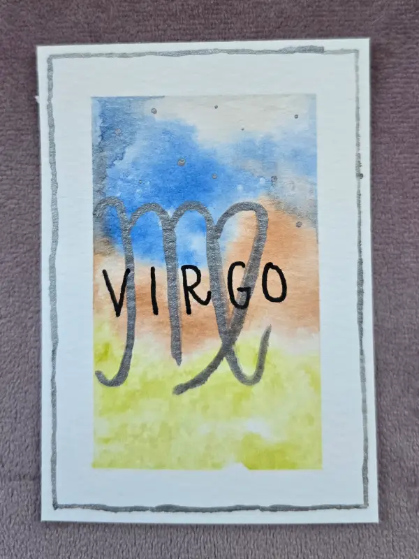 Stardust & Signs: Virgo Glyph aceo art card