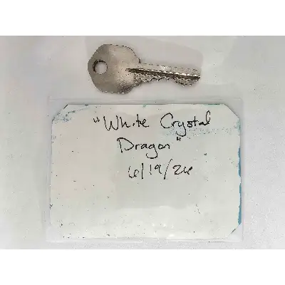 White Crystal Dragon aceo art card thumbnail 3