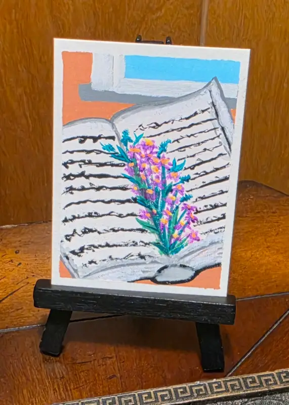Annotations in Bloom aceo art card
