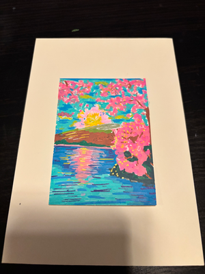 Japanese Cherry Tree aceo art card thumbnail 2