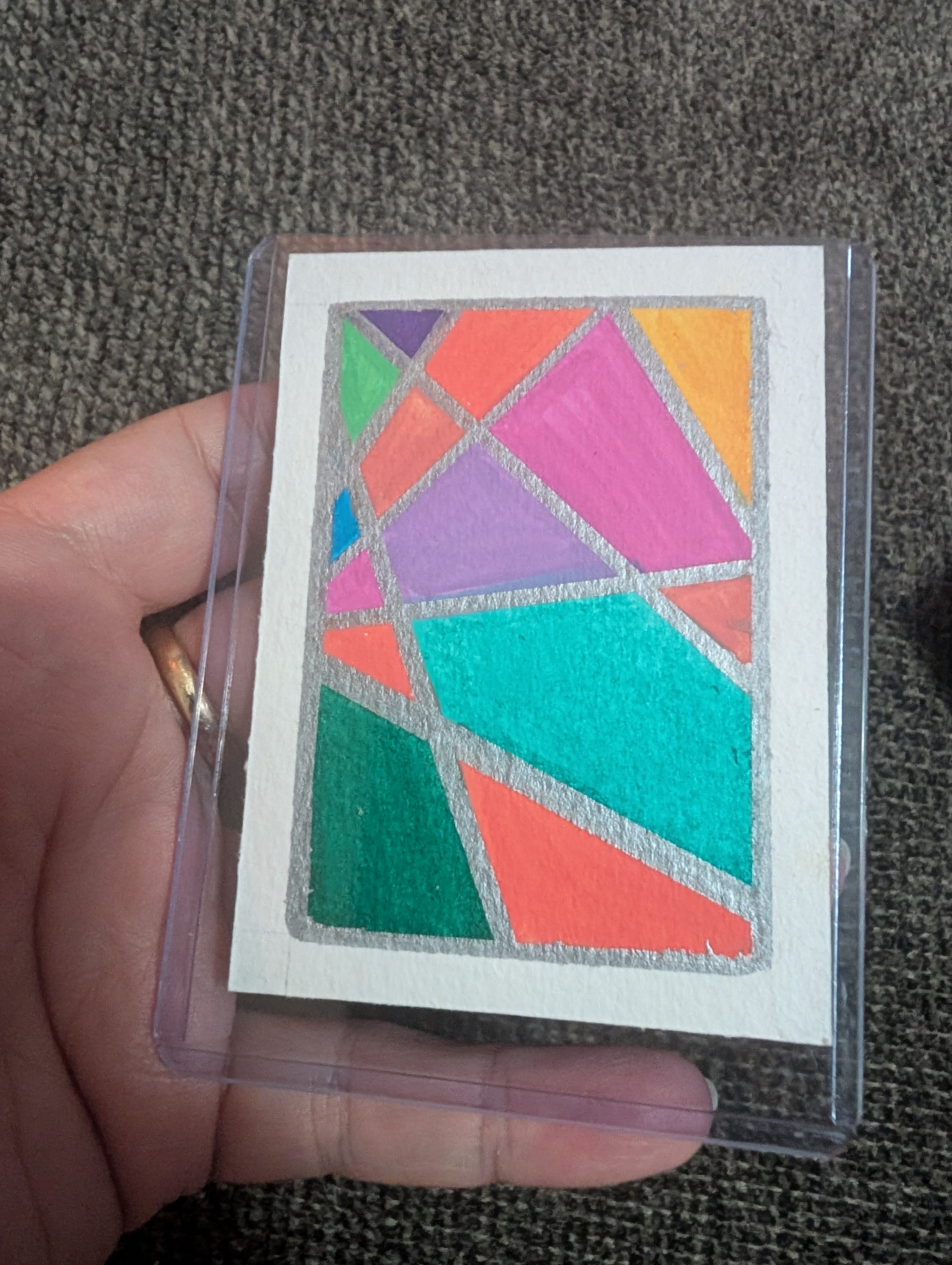 Geometry #3 of 6 aceo art card