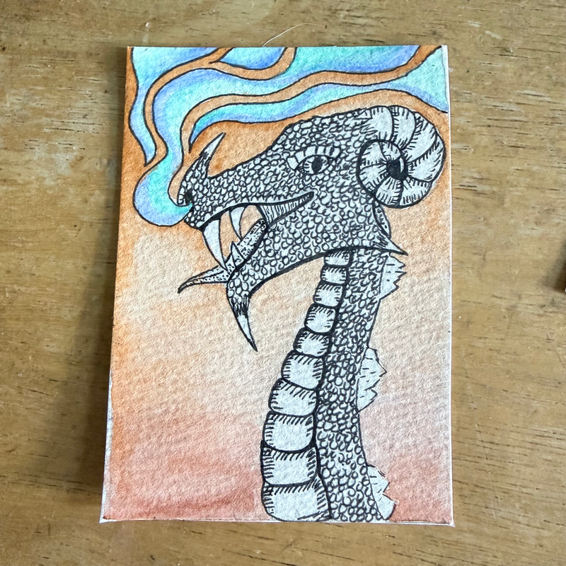 Mystic Dragon aceo art card