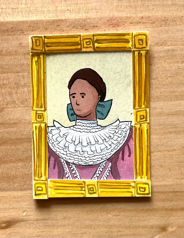 Edwardian lady series #4 aceo art card