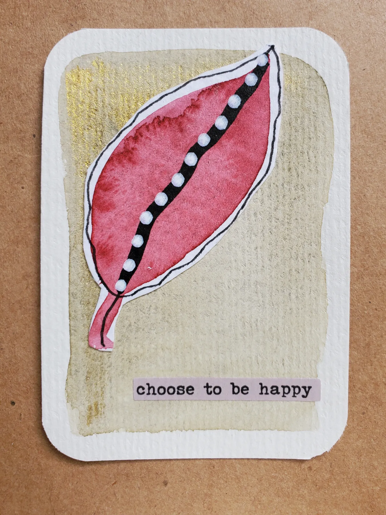 Choose to be happy aceo art card