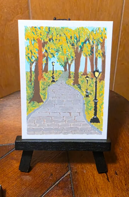 Cobble Stone Forest aceo art card