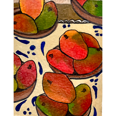 Mango Season aceo art card thumbnail 1