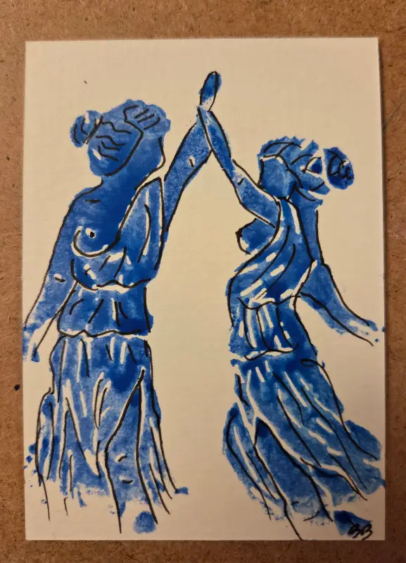The Graces #3 aceo art card