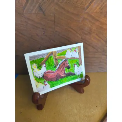 Lon Lon Ranch (Zelda Fan art) aceo art card thumbnail 2