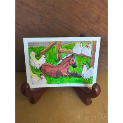 Lon Lon Ranch (Zelda Fan art) aceo art card thumbnail 1