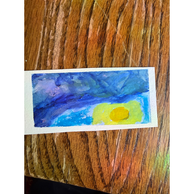 Putting the Day to Rest aceo art card thumbnail 2