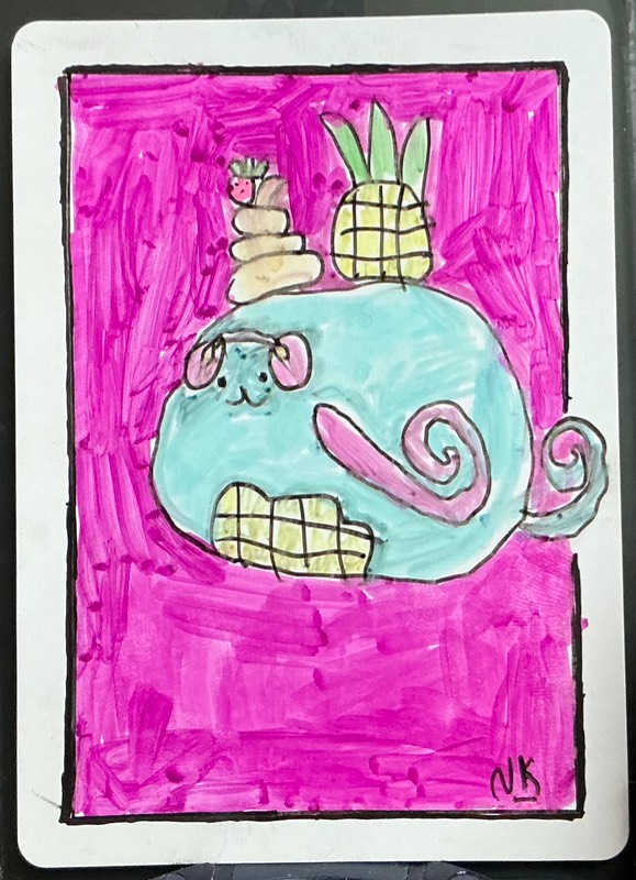 Tropical Beats aceo art card