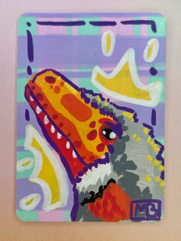 Pastel Finch aceo art card