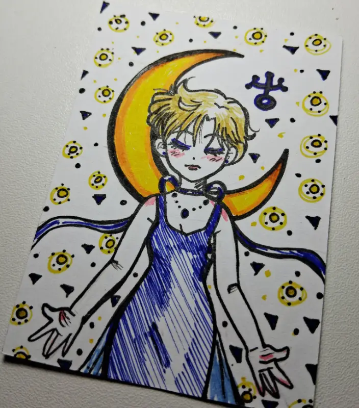 In the Name of the Wind - Princess Uranus, Sailor Uranus of Sailor Moon aceo art card