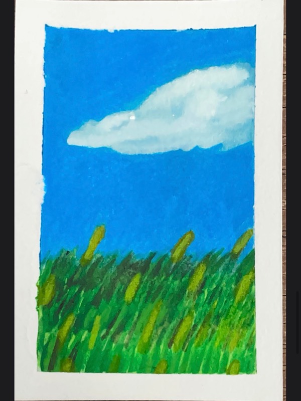 Grassy Field 2 aceo art card