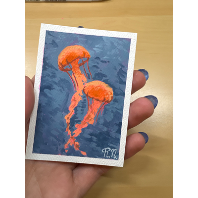 Jellies aceo art card thumbnail 3