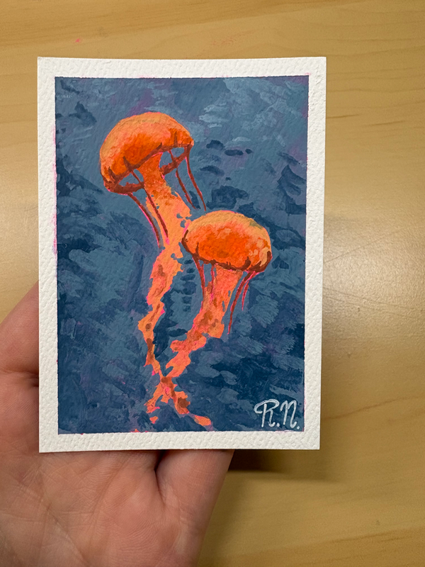 Jellies aceo art card