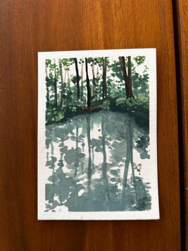 Pond 03 aceo art card