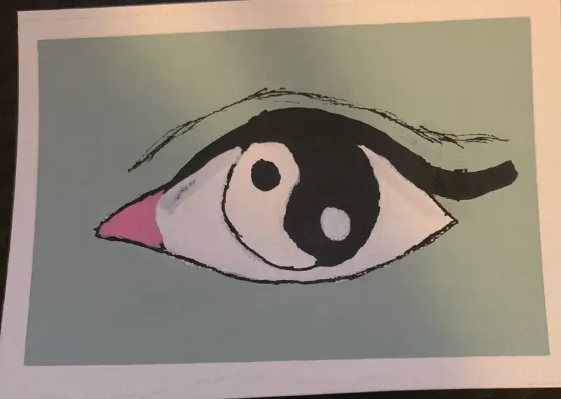 The Eye Of The Yin Yang aceo art card