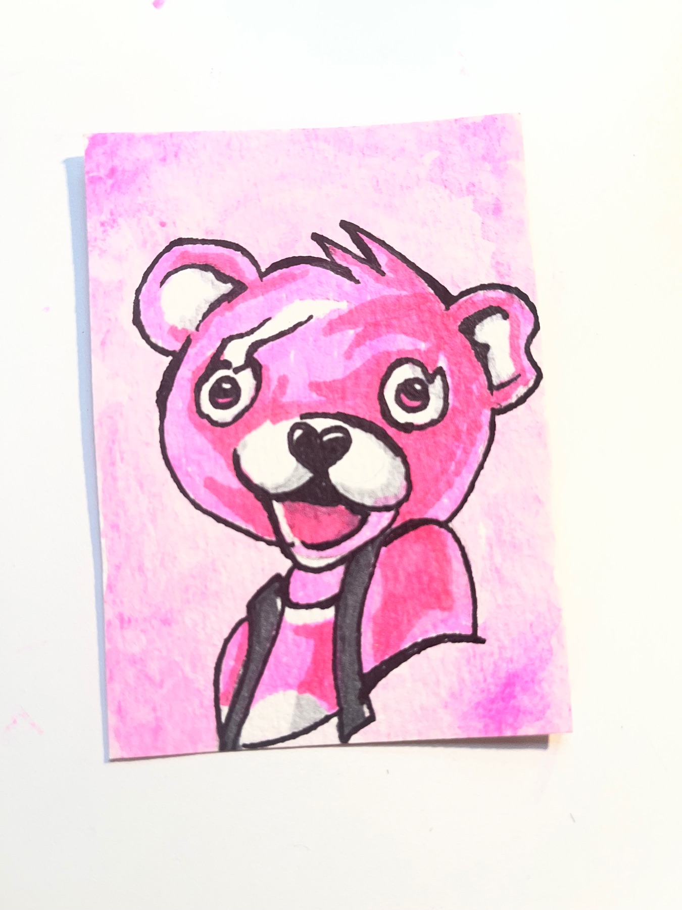Cuddle Team Leader by Ashley Fraley aceo art card