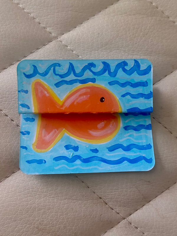 Hungry fish aceo art card