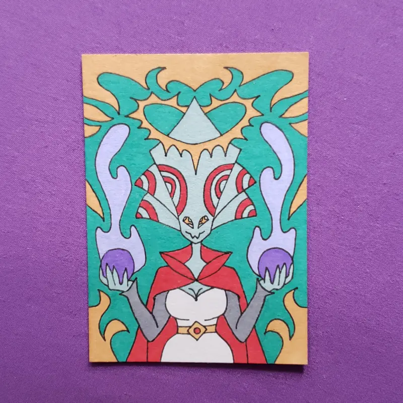 Original Fantasy Creature Marker Illustration OOAK aceo art card
