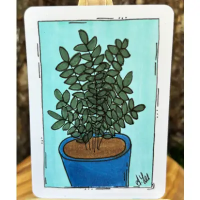 Sleepy aceo art card thumbnail 2