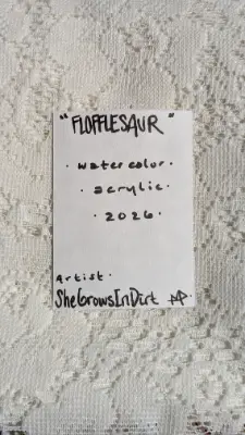 "Flofflesaur" aceo art card thumbnail 2